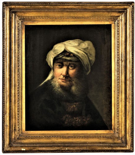 Portrait d'un personnage avec un turban